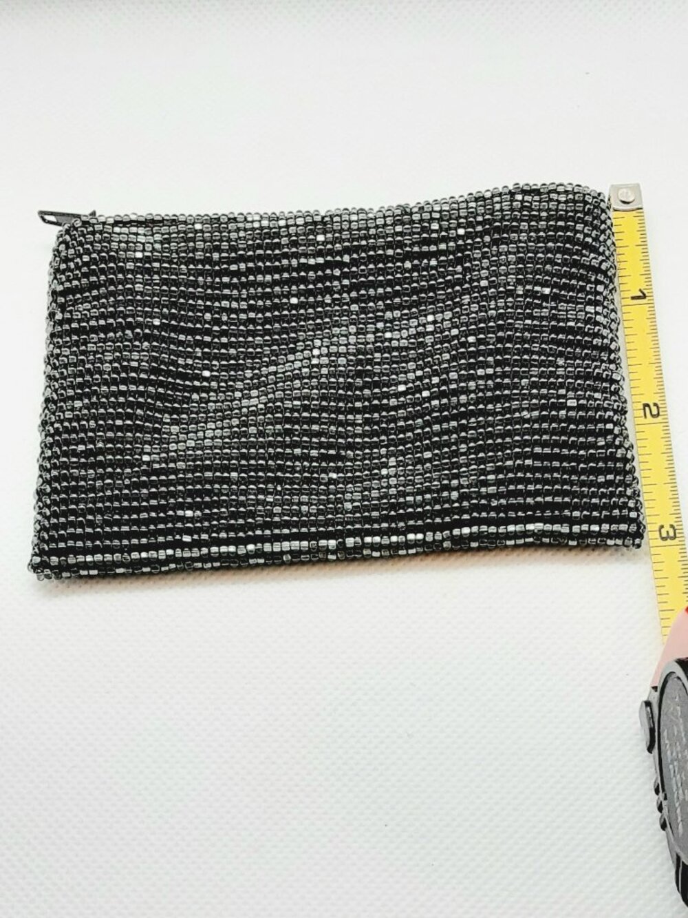 NEW handmade zippered glass beaded purse for lipstick, keys, change - Picture 7 of 9